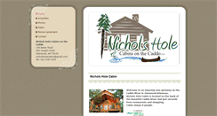 Desktop Screenshot of nicholsholecabins.com